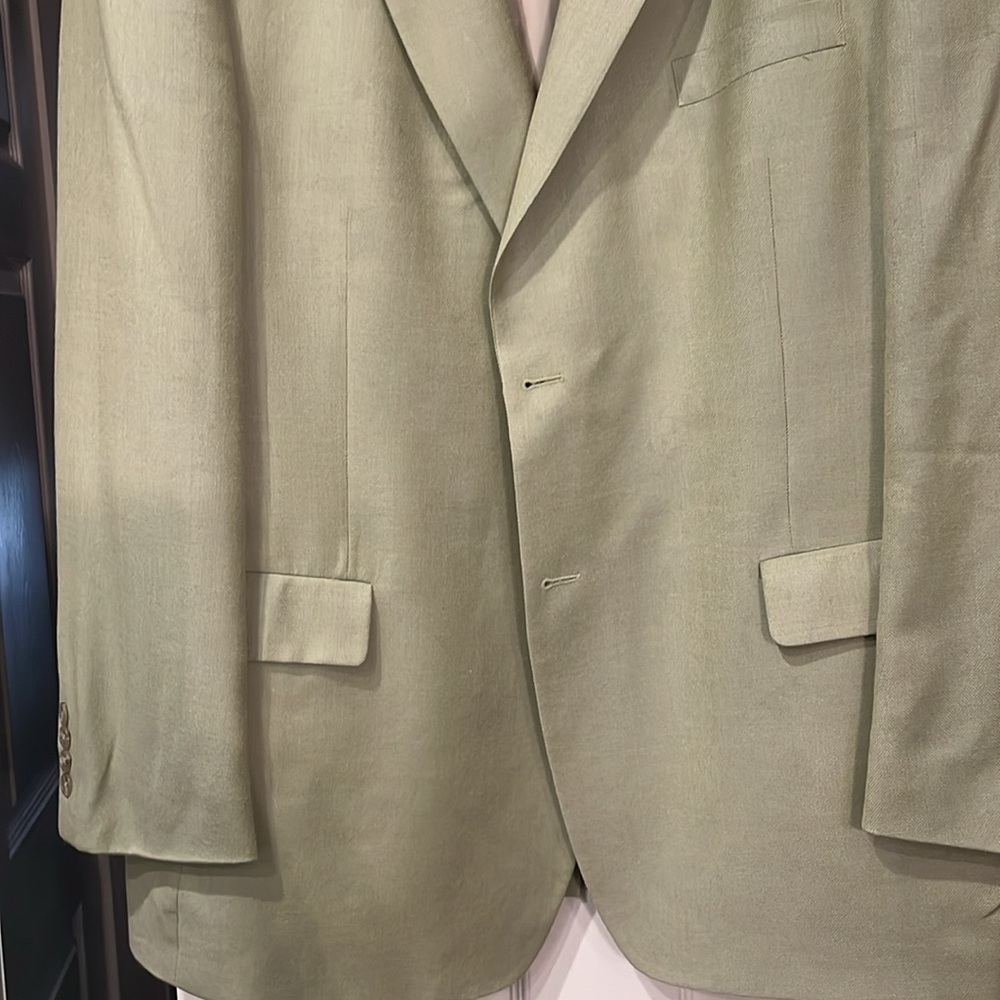 Roundtree & Yorke Celery Green Men’s Sport Coat. 46R. Gently worn 52% Silk - Picture 2 of 11